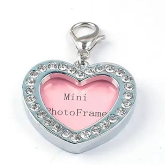 $2 HEART COLLAR PHOTO TAG. NEW. $2 WITH ANY $10 ORDER OR MORE - Picture 1 of 9